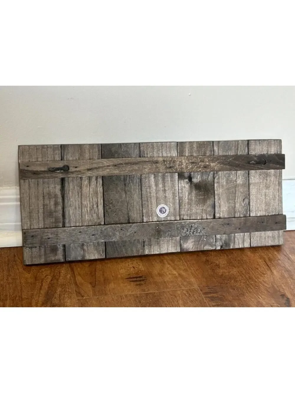 Rustic Wooden Gather Wall Sign with Metal Heart Accent